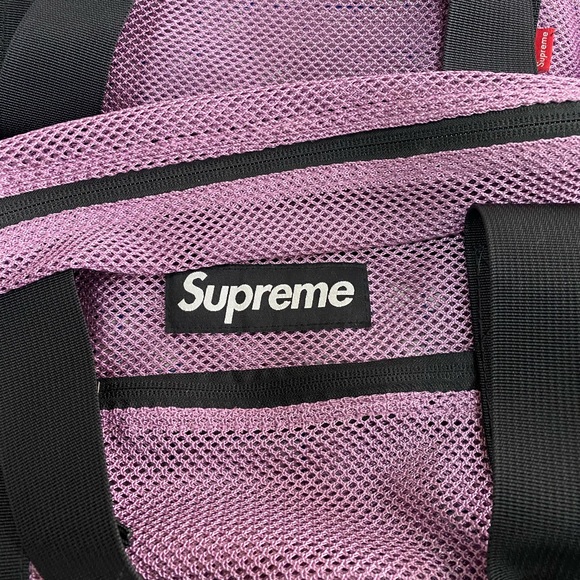 😈💜 Authentic SS16 Supreme Mesh Pastel Purple Duffle Bag 💜😈 - Picture 9 of 15